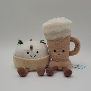 Jellycat Plush Dumpling and Beer Mug Duo